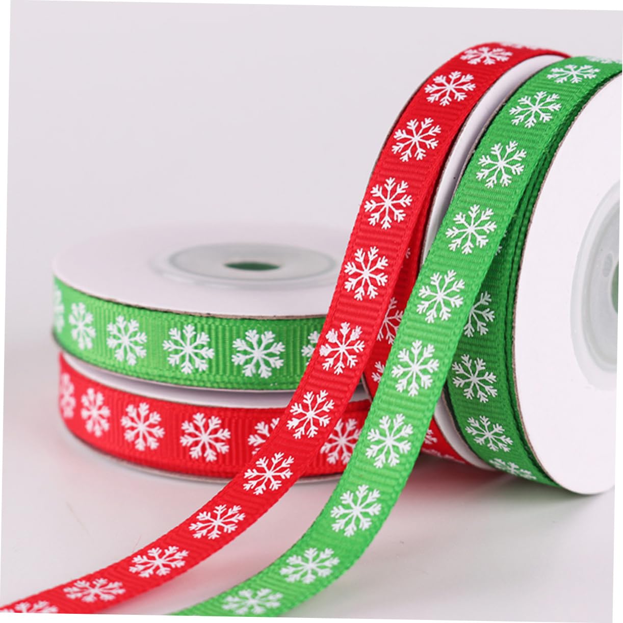 NUOBESTY 3 Sätze Weihnachtsband Christmas Ribbon Stoffband Weihnachten Weihachtsdeko Weihnachtssamtband Urlaub Kräuselband Zum Verpacken Von Geschenken Band Zum Nähen Schleife 4 Rollen * 3