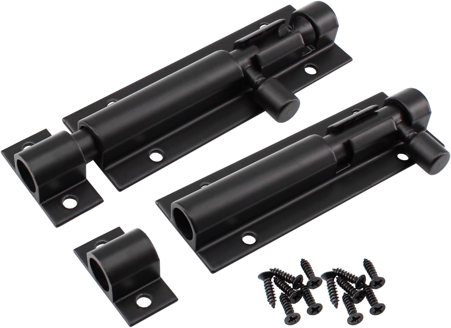 2 Pcs 3 Inch Slide Bolt Latch Lock, Aluminum Alloy Slide Latch Door Lock Barrel Latch Slide Bolt