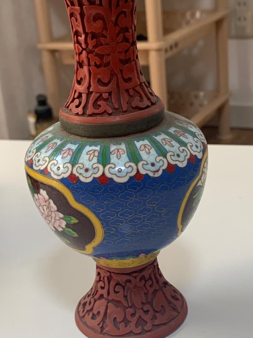 中国古美術　骨董品　七宝焼　蓋付き壺一対　保管箱 中国古美術 骨董品 七宝焼 蓋付き壺一対 保管箱 【公式通販】