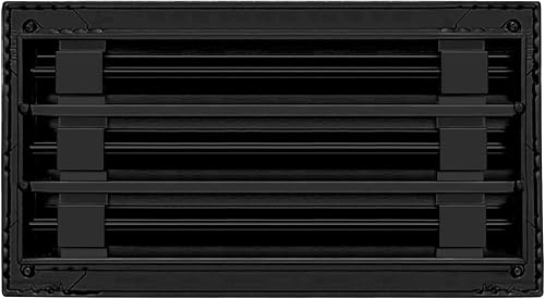 Miniatura 2 de BUILDMART - Cubierta de ventilación de CA moderna de 12 x 6 - Ventilación de aire negra decorativa - Difusor de ranura lineal estándar - Rejilla de