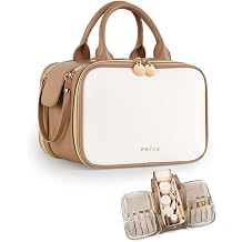 Prite Kulturtasche Makeup Tasche Kosmetiktasche gro e Kapazit t Seite  ffnungen Reisen wasserdicht tragbare mit Griff und mehrere F cher