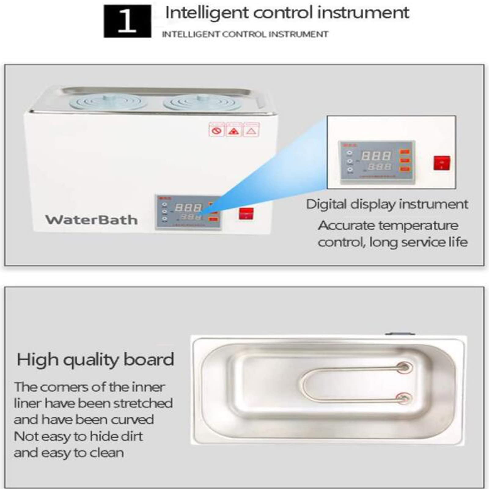 Digital Thermostatic Water Bath – 2-Hole, RT To 100°C, 304 Stainless Steel, PID Control, Timer 0-999 Min, Lab Equipment