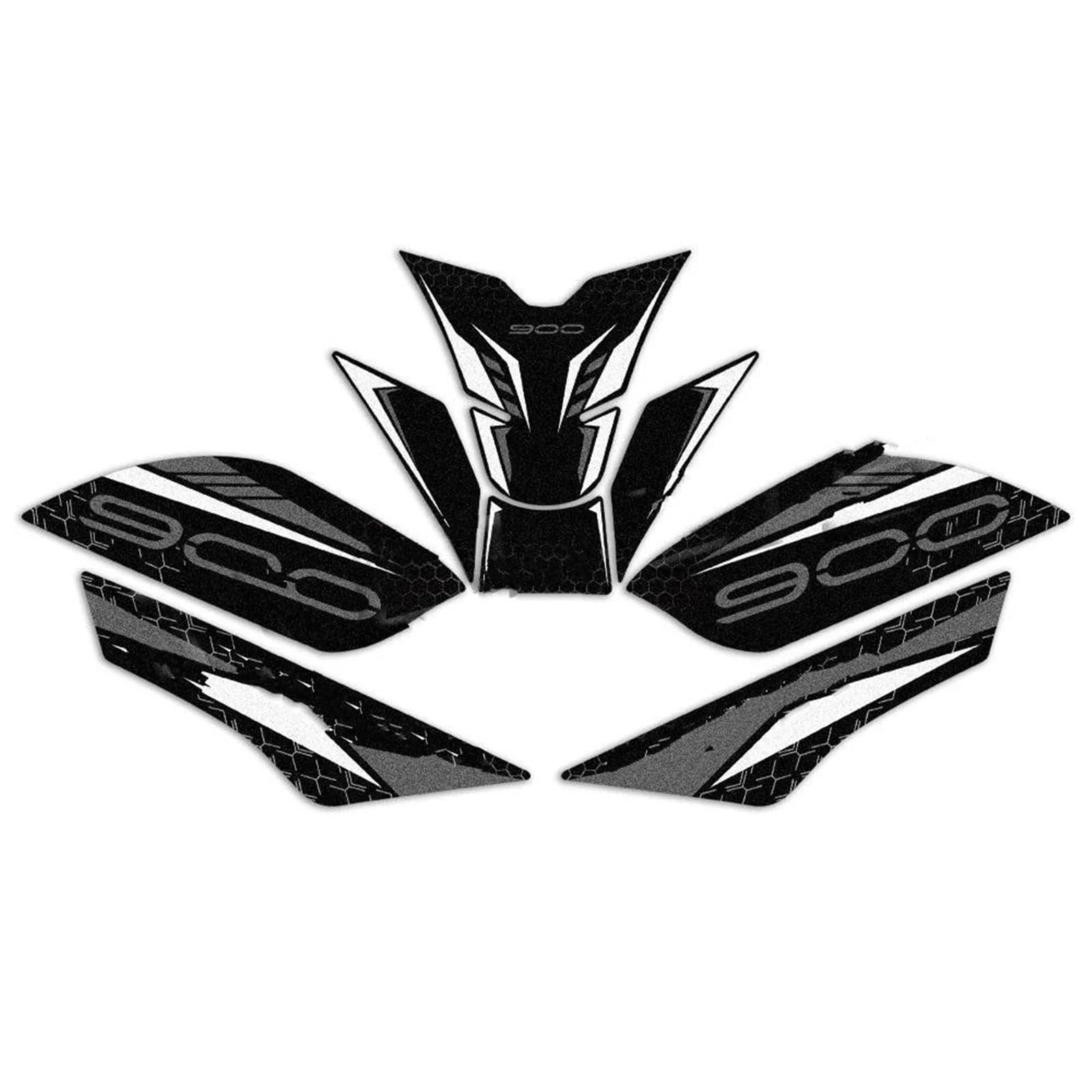 Motorcycle Tank Pad Sticker Anti-Slip Knee Grip Protection Decals for Kawasaki for Z900 2025 Streetfighter(Color3)
