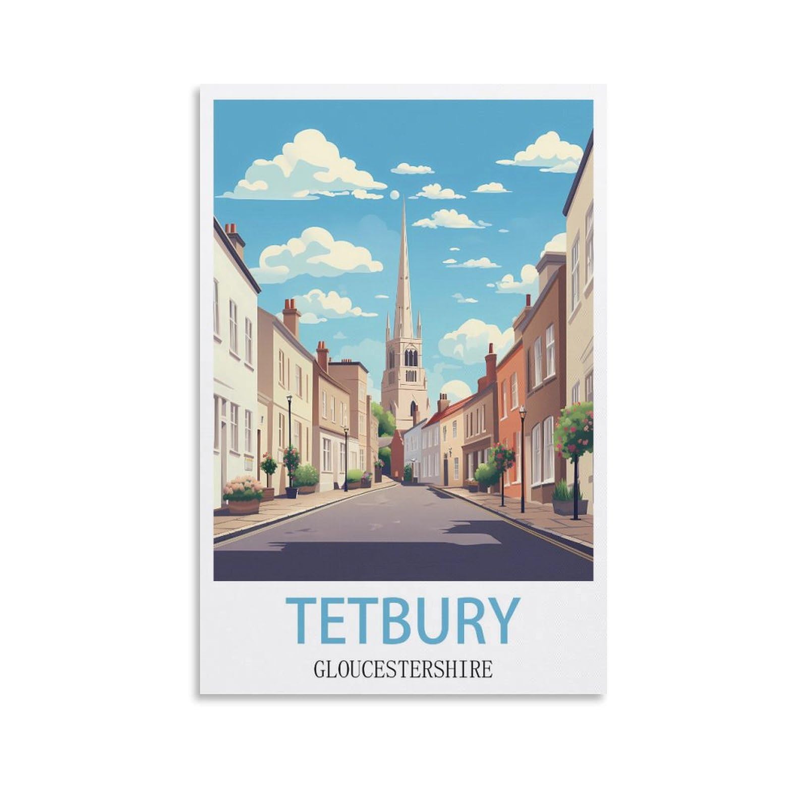 Metal Tin Sign,Tetbury Gloucestershire,Vintage Bar Club Cave Home Kitchen Rustic Wall Art Decor Funny Sign 15x30cm
