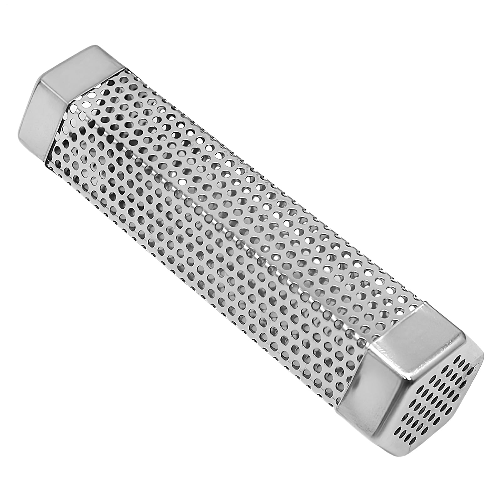 Tubo per affumicatura a pellet, in acciaio , compatibile con griglie a gas, a carbone, elettriche e a pellet, 15,7 o 20,4 x 5,5 cm, per affumicatura calda e fredda