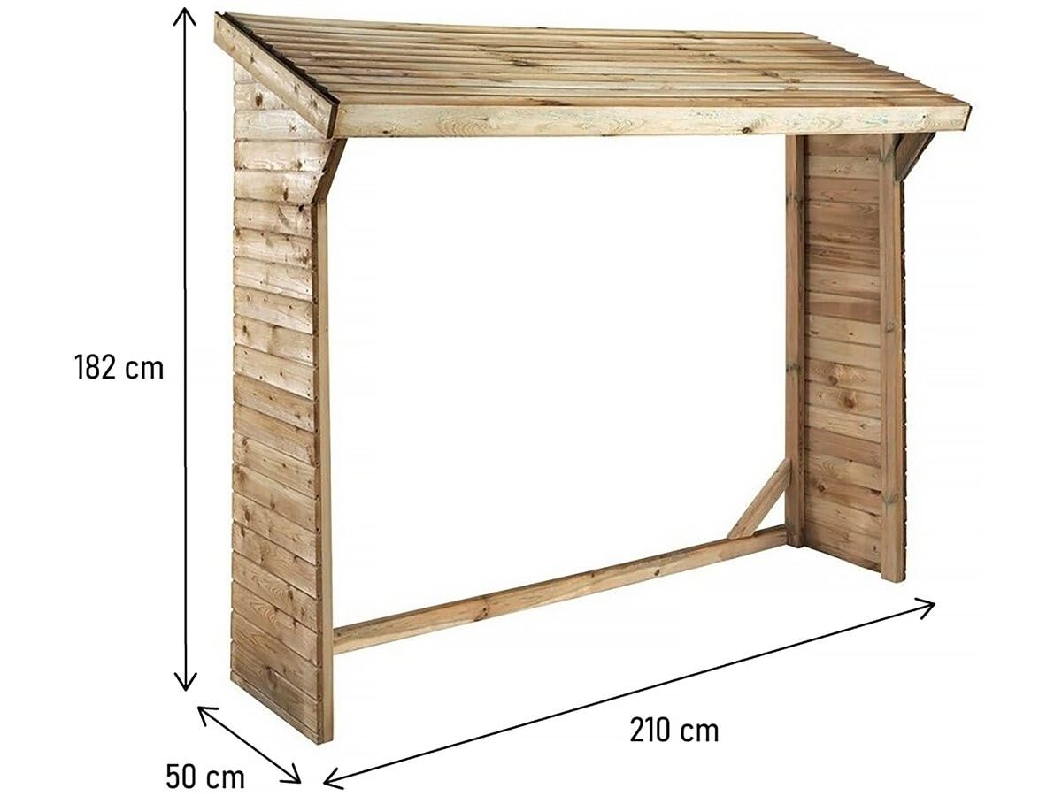 Habitat et Jardin Refugio de Troncos - 1,05 m² - 2,10 x 0,50 x 1,8 m - 2 Stères