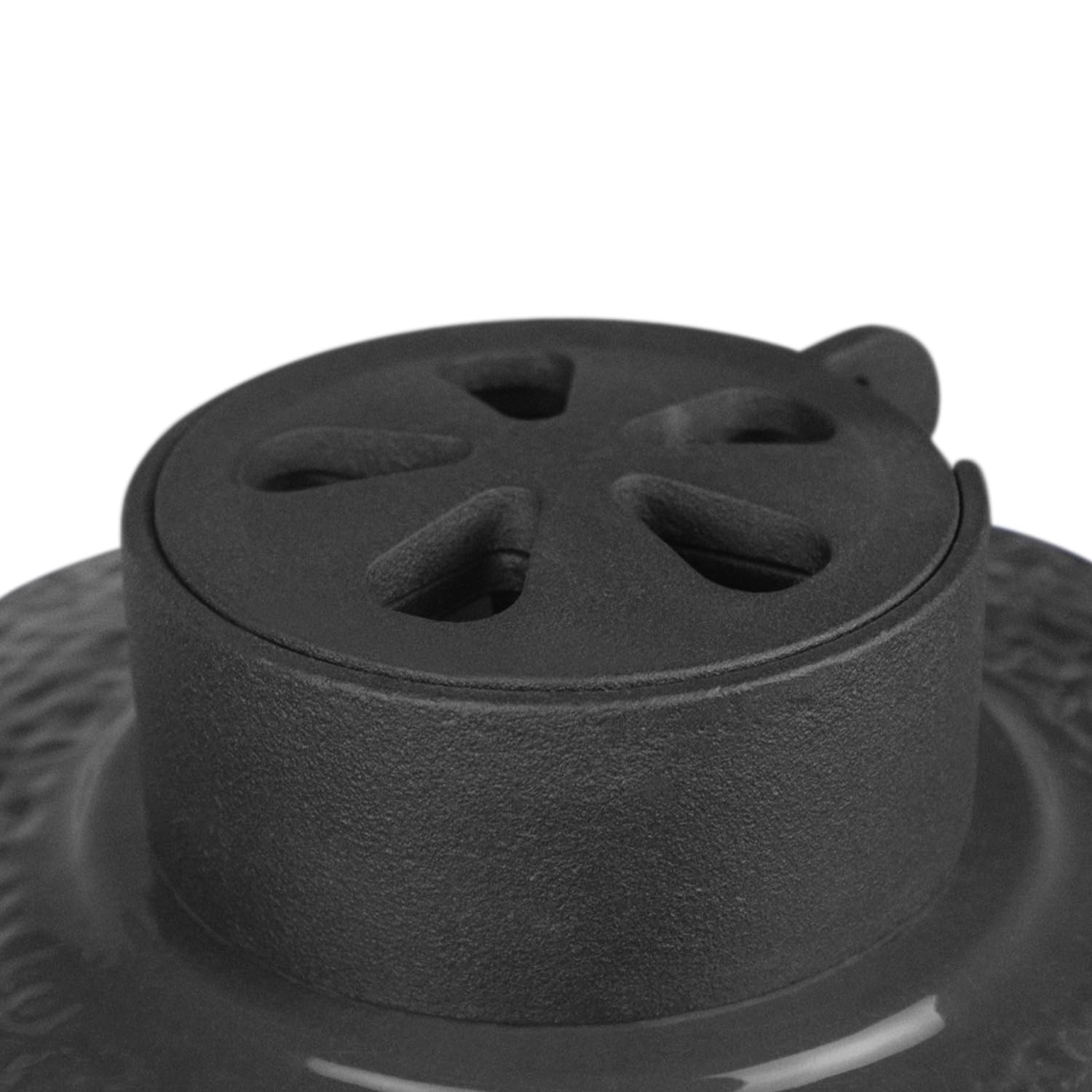 CREATE/BBQ KAMADO/Barbacoa ahumadora de cerámica negro 21 pulgadas/Puede asar, ahumar y cocinar, con regulador de temperatura y dos fuentes de ventilación.