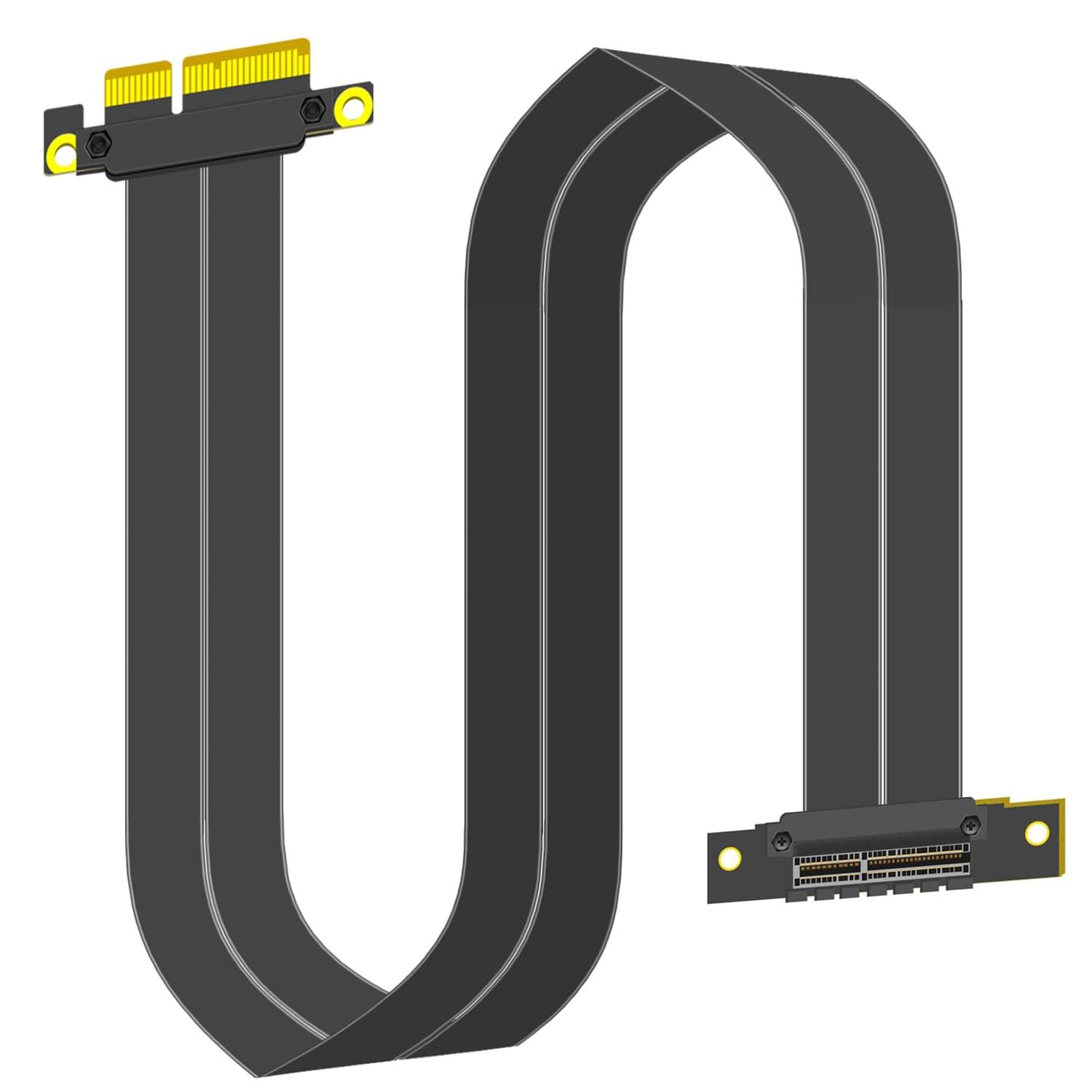 GLOTRENDS 600mm PCIe 4.0 X4 Riser Kabel dla M.2, WiFi, Firewire, USB, kart dźwiękowych itp.