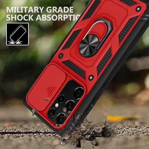 Miniatura 7 de Jeylly Funda para Galaxy S21 Ultra con soporte, funda para Galaxy S21 Ultra 5G con protección de lente de cámara deslizante, grado militar, a prueba
