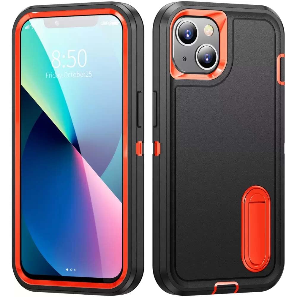Scalebee Back Cover for Apple iPhone 15 Hybrid Heavy Duty Military Grade Armor Bumper Kickstand Case Cover (Shock Proof, Pack of: 1) (Black Orange) (B0CQPD99N9) Amazon Price History, Amazon Price Tracker