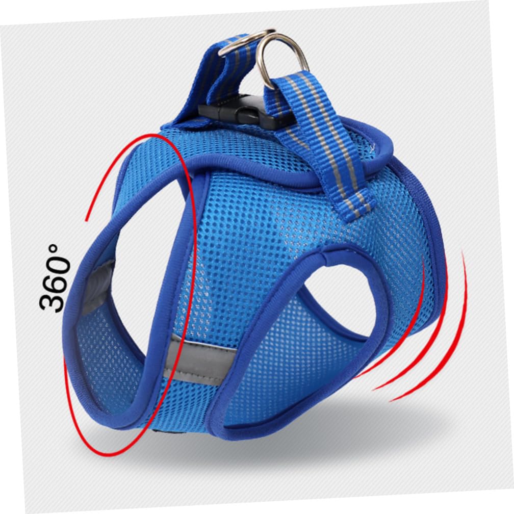 INOOMP 3stücke Cat Vest Mit Atmungsaktivem Design Kreatives Katzen-Geschirr Blau Leicht Langlebig Und Komfortabel Für Stressfreies Tragen