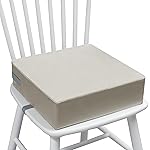 Eiury Toddler Booster Seat Dining Table Kitchen Chair, Waterproof Anti-Scratch PU Cushion, Non-Slip Bottom, Adjustable Buckle Straps, Easy Clean Portable Seat Cushion (Light Gray)