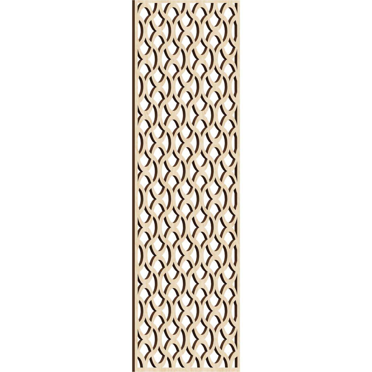 Resort Decorative Pierced Fretwork Wood Wall Panels, 19 3/8"W x 49 3/8"H x 3/8"T, Birch