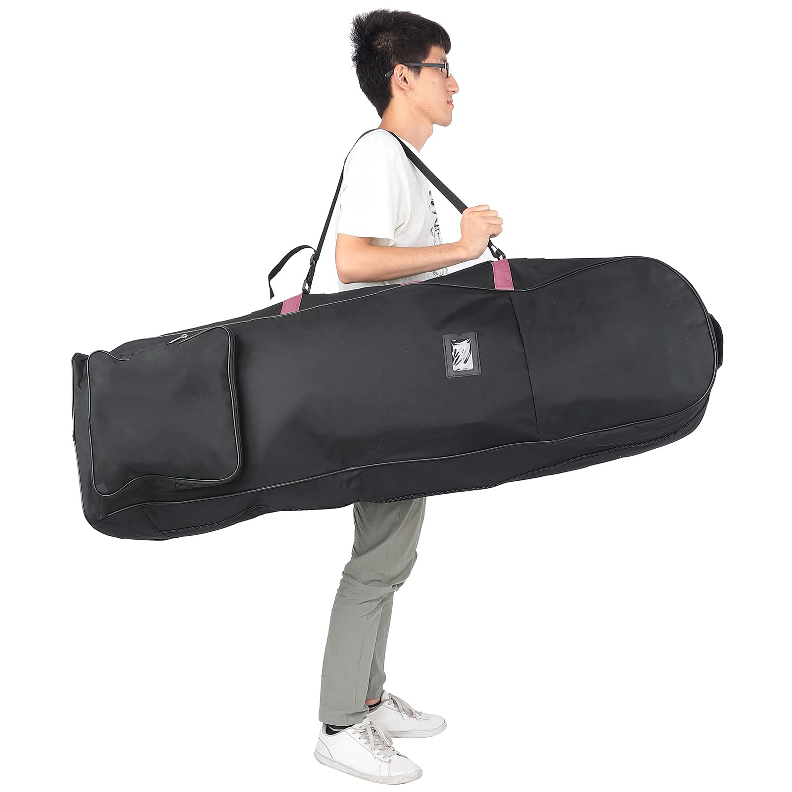 Sac de Voyage de Golf Pliable 600D Oxford avec Roulettes Rose