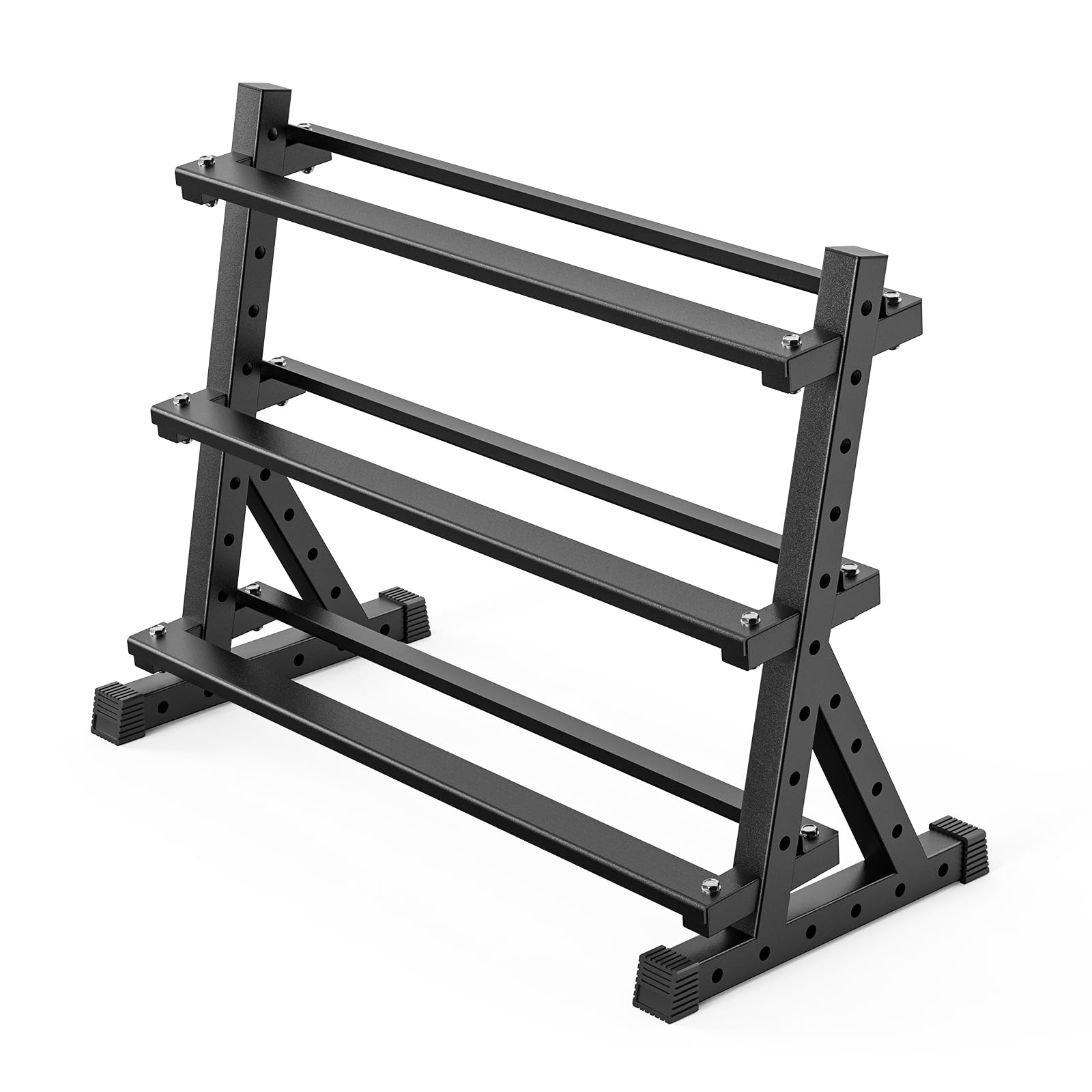 Papababe Upgraded Dumbbell Rack, 1000lbs Capacity Weight Rack for Dumbbells, 3-Tier Heavy Duty Weight Storage Organizer Dumbbell Storage Stand Holder for Home Gym