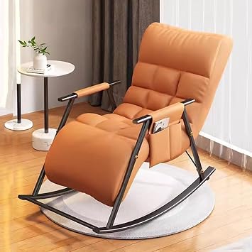 Balcony Modern Living RoomAccent Chair,Rocker Glider Outdoor Patio Recliner Armchair,Lounge Leisure Chair Back Adjustable