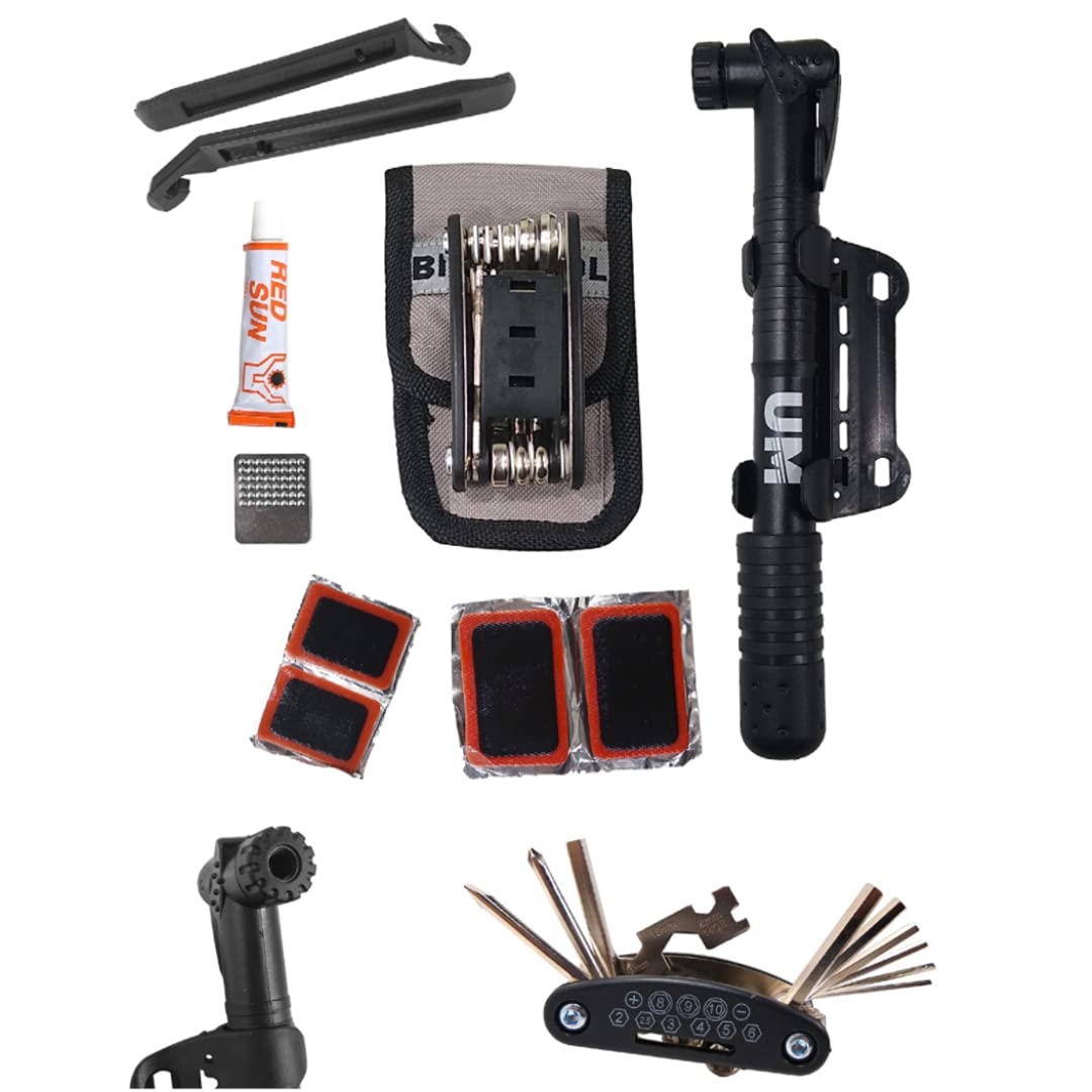 Buy UM Bike Tool Kit Bike Tire Repair Kit with Bike Mini Pump, 16 in