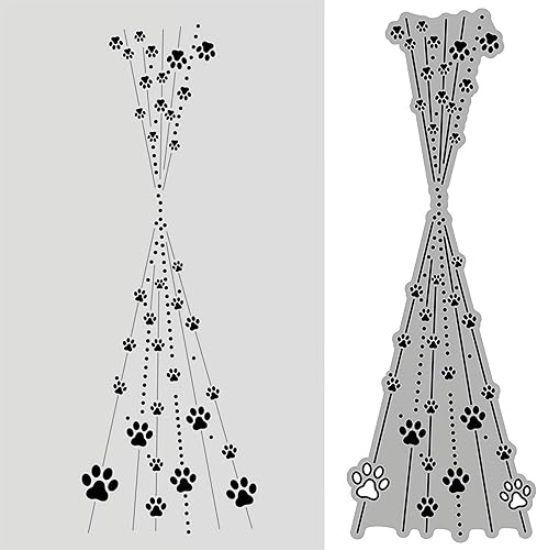 Troqueles de metal con diseño de pata de gato para hacer tarjetas, plantillas de corte para álbumes de recortes, álbum de fotos, plantilla de