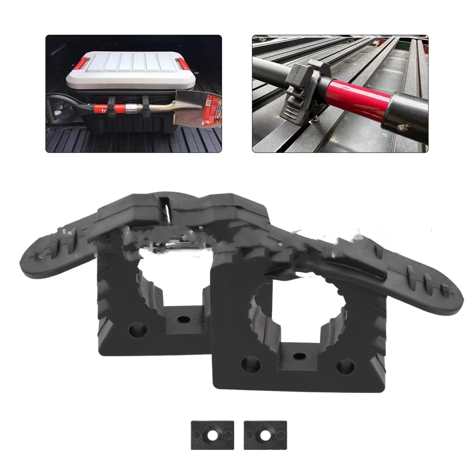 8 Piezas Kit de Montaje de Abrazadera de Goma de liberación rápida, Abrazadera portaequipajes, Abrazadera Quick Fist, Soporte de Pala Accesorios de Coche, Mangos de Herramientas para,Barco, RV, Negr