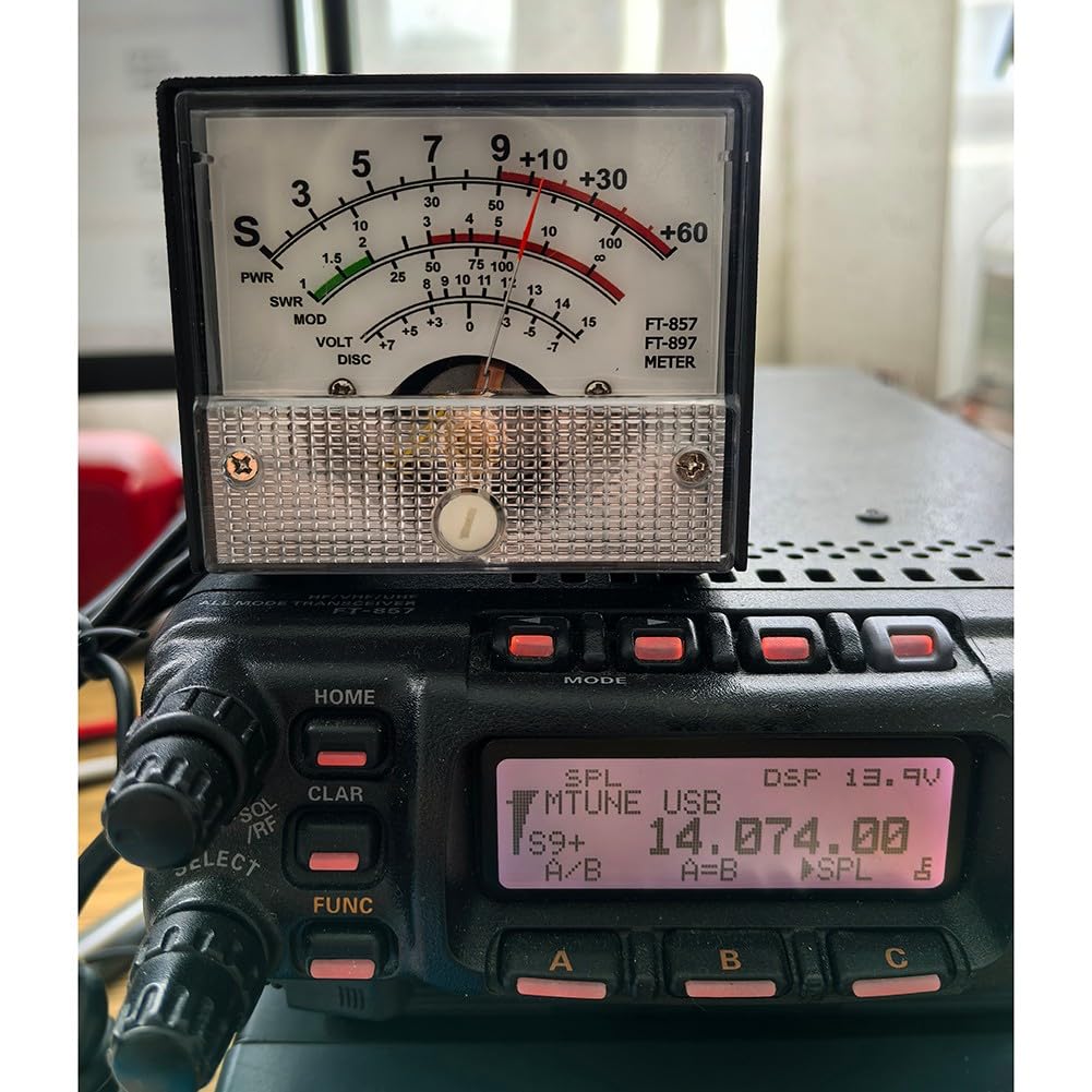 Misuratore di potenza SWR esterno, compatibile con radio YAESU FT-857D e FT-897D, cavo da 100 cm Display del segnale VSWR