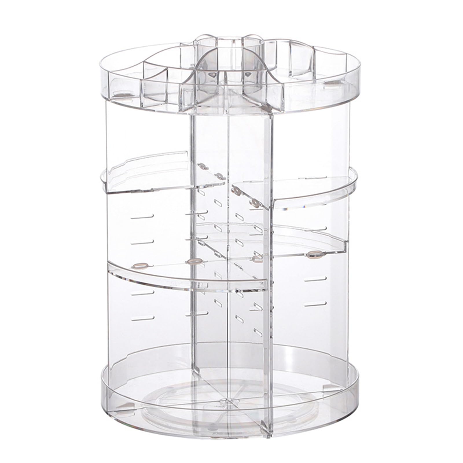 YWLUUOO 360 Rotating Makeup Holder Elegant Acrylic Cosmetic Organiser Large Capacity Beauty Products Storage Rack for Vanity Beauty Product Organiser