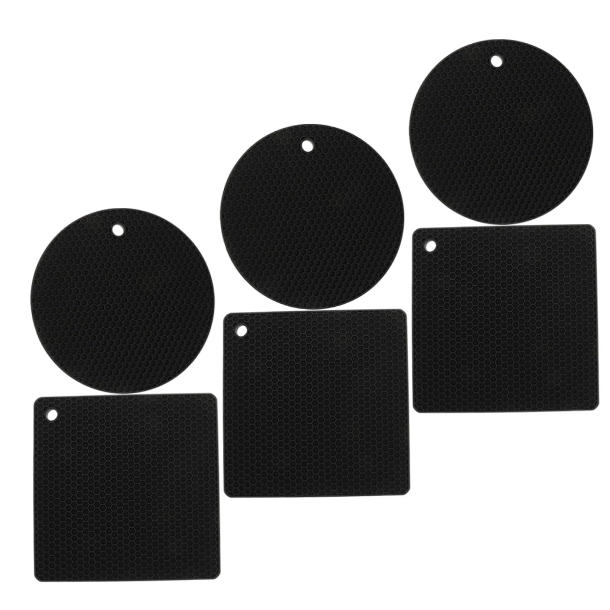 LABRIMP Set de 6 Protectores de Silicona para Sartenes, Salvamanteles Estructura de Panal, Antideslizantes, Resistentes al Calor, para Encimeras