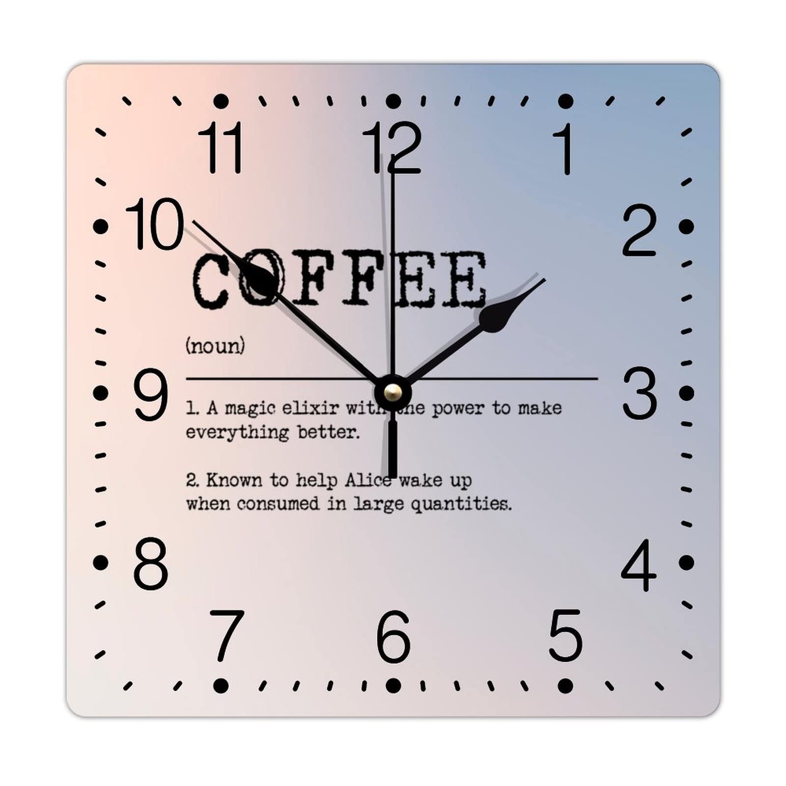 Horloge murale en PVC avec dictons dictionnaire décoration de salon