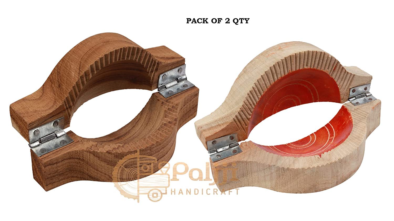 Wooden Kitchen Tool or Mould for Garijelu|Kajjikayalu Teak Wood Pack of 2 Qty 4