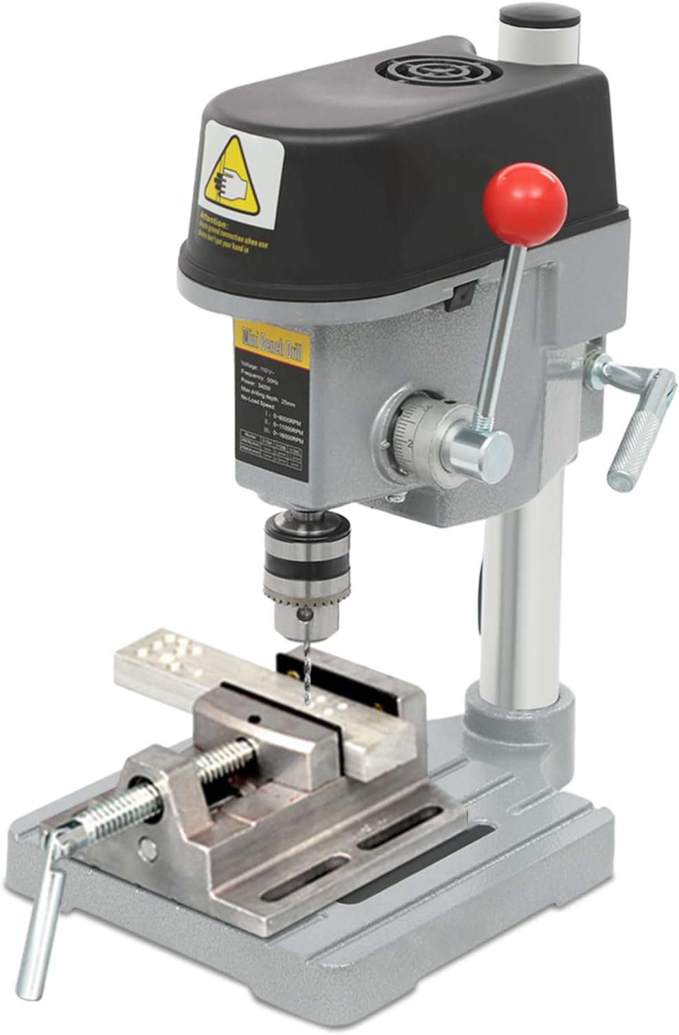 Mini Electric Bench Drill Stand, 3-Speed Benchtop Drill Press, 110v 340w, Tabletop Drill Press For DIY And Precision Projects