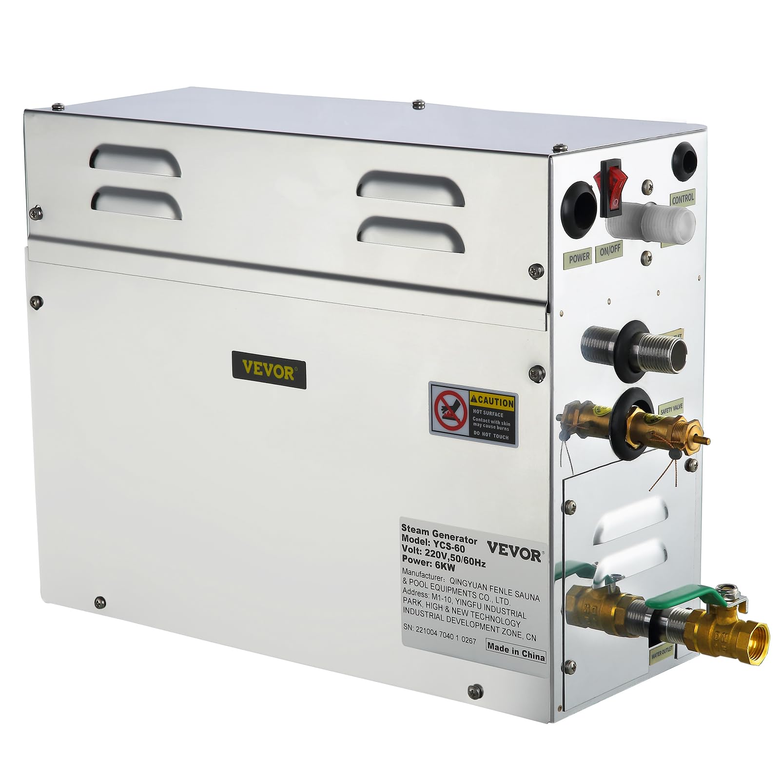 6KW Generatore di Vapore Sauna Home Spa Doccia Generatore di Vapore per Bagno Turco di Piccolo Volume con Controller Digitale