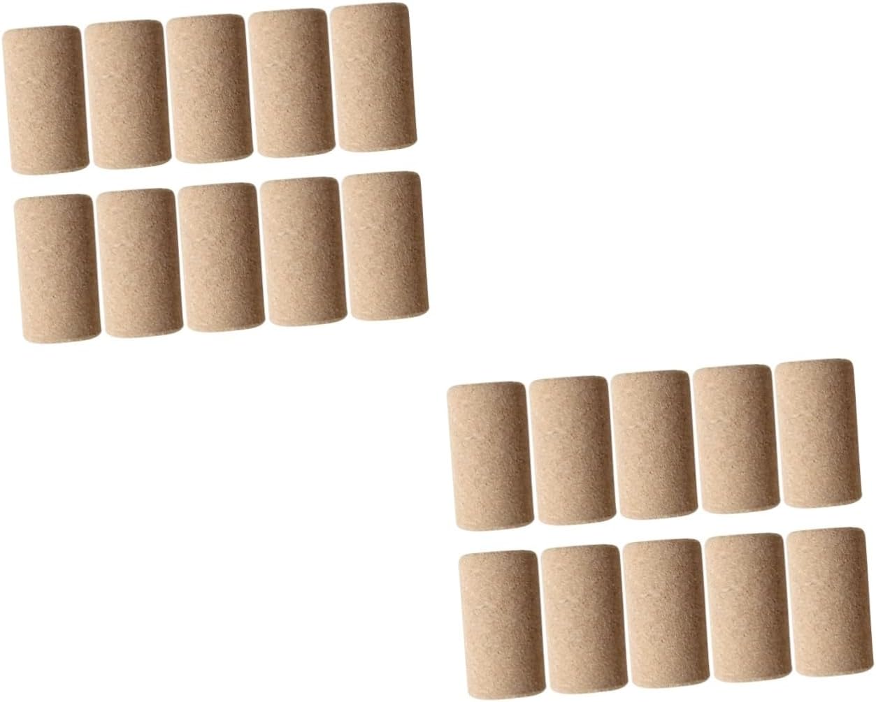 ULTECHNOVO 20pcs Eco-friendly Cork Sealer Wine Corker for Wine Bottles Sealing Cork Natural Bottle Closure Bar Tool