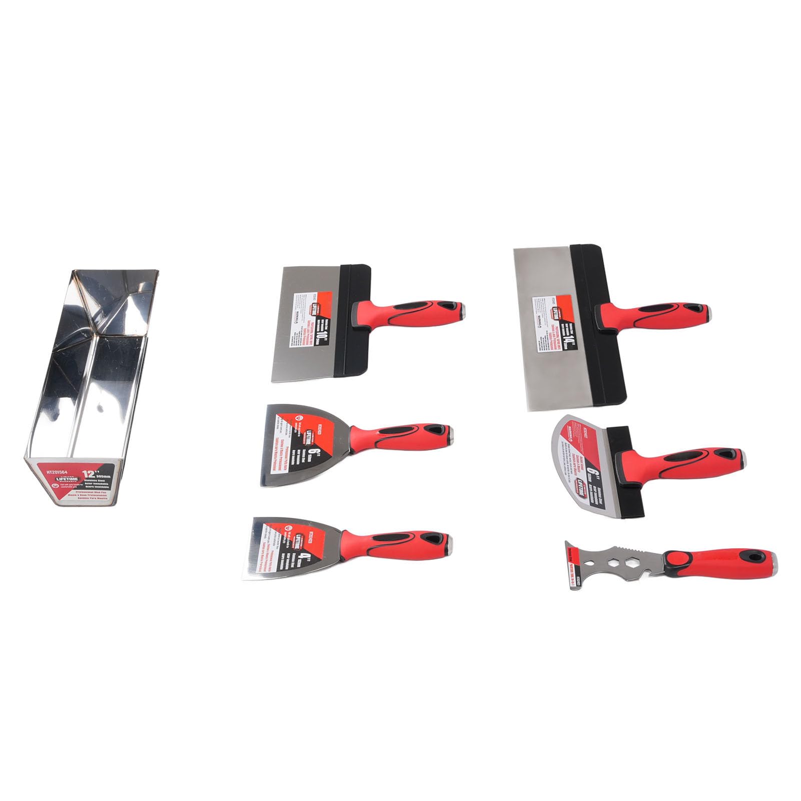 Generic Kit de Herramientas de Mano para Acabado de Paneles de Yeso de Acero Inoxidable, Herramientas de Eliminación de Papel Tapiz de Pintura Duradera para Trabajadores de la Construcción