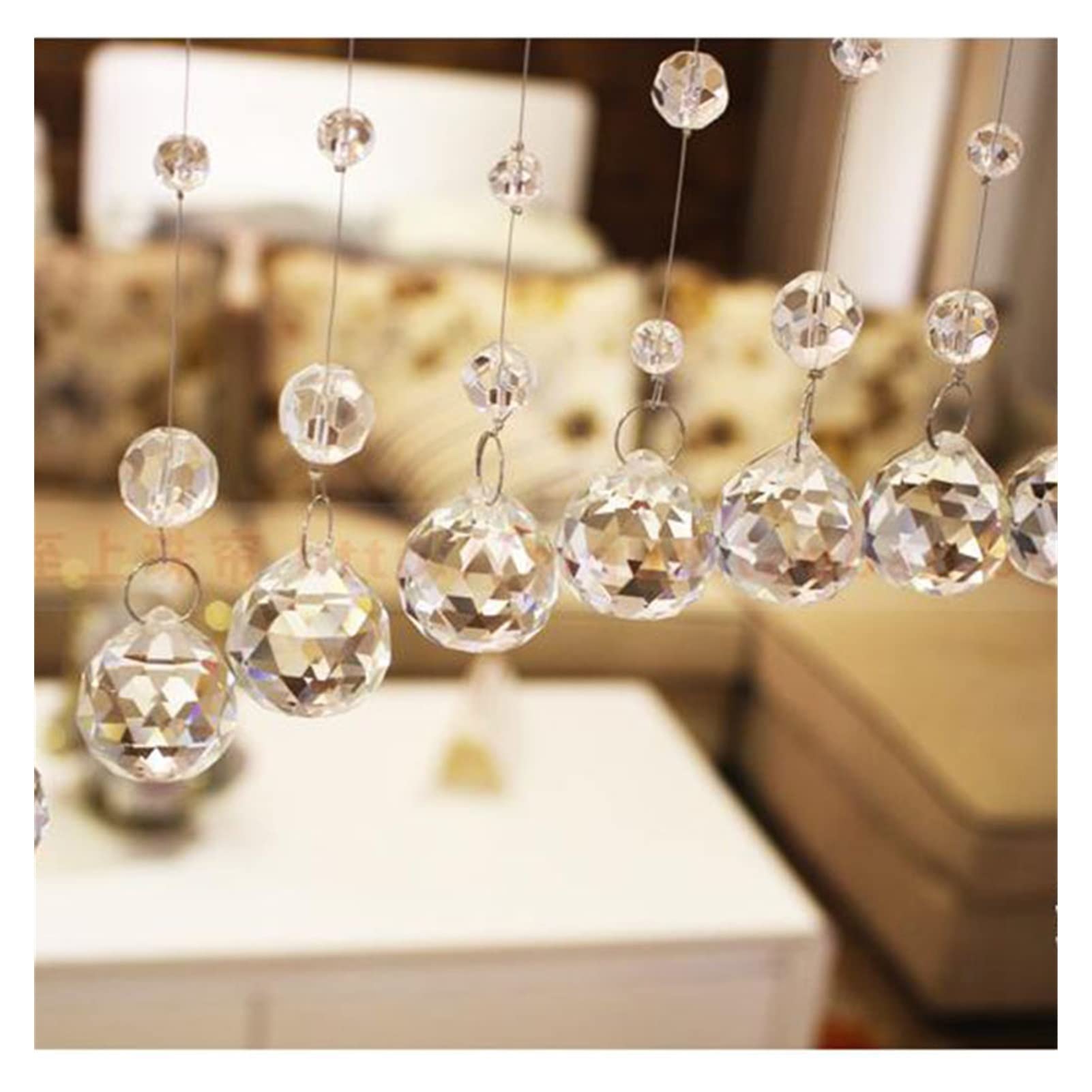 Rideau à pompons séparateur pour la maison, rideau de perles en cristal, perles suspendues, guirlande de perles en acrylique transparent, lustre suspendu pour décoration de mariage, fournitures de fê