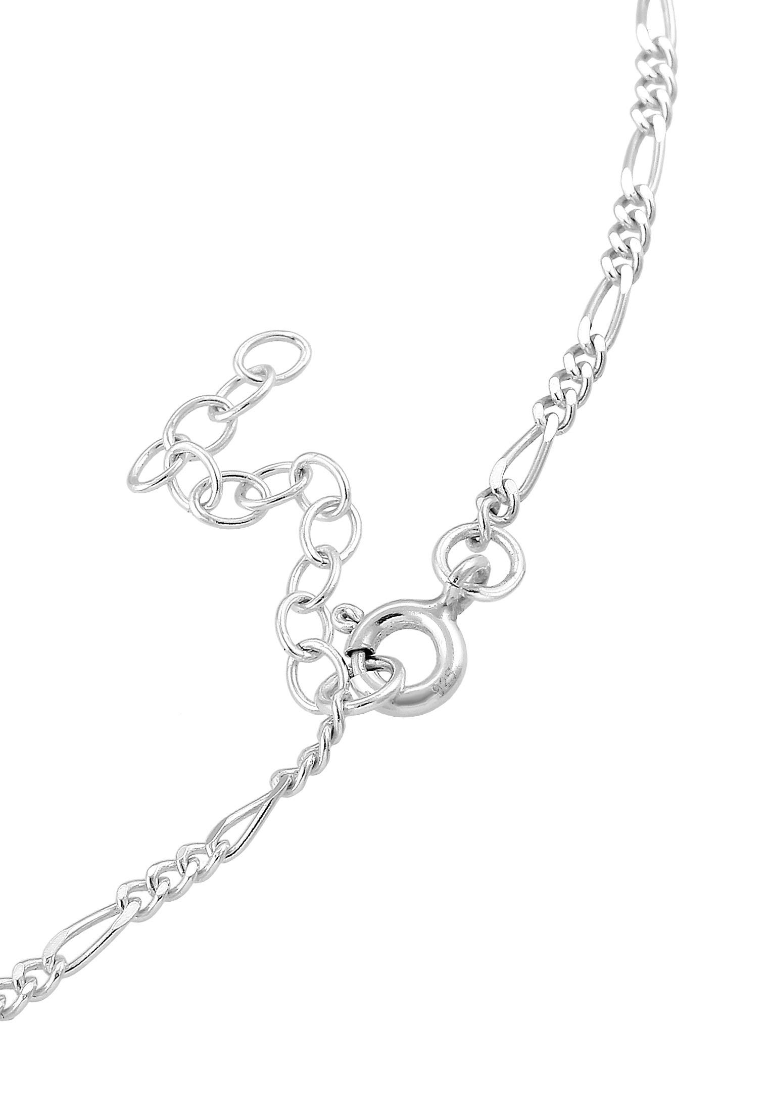 Elli Tobillera Figaro Basic atemporal para mujer, plata de ley 925
