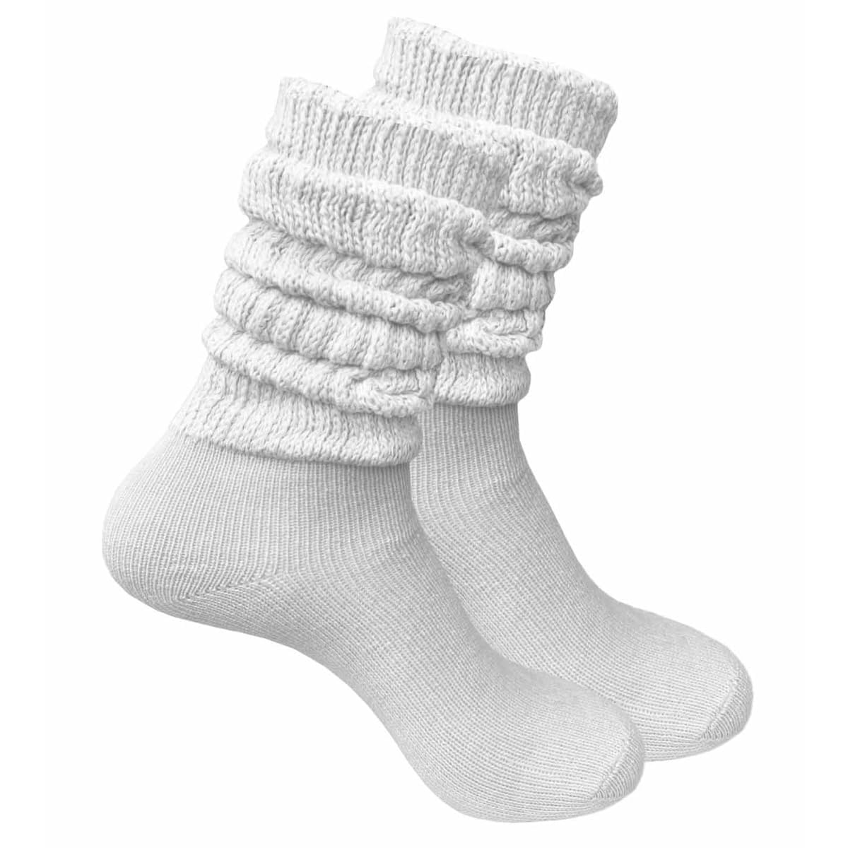 COUVER Women Cotton Scrunched Slouch Socks | 90% cotton 5% polyester 5% elastic, scrunched slouch socks, adjustable crew to knee high, retro dance, size 6 to 11
