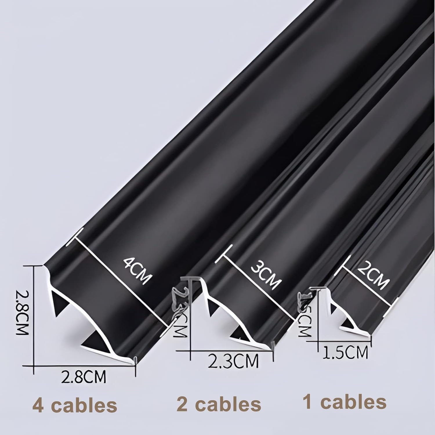 Kabelabdeckung Für Ecke/Decke, Wasserdichter, Abnehmbarer, Selbstklebender Kabelkanal-Organizer Aus Goldenem Aluminium, Farbe: Länge 0,9 M (35 Zoll), Größe: 2