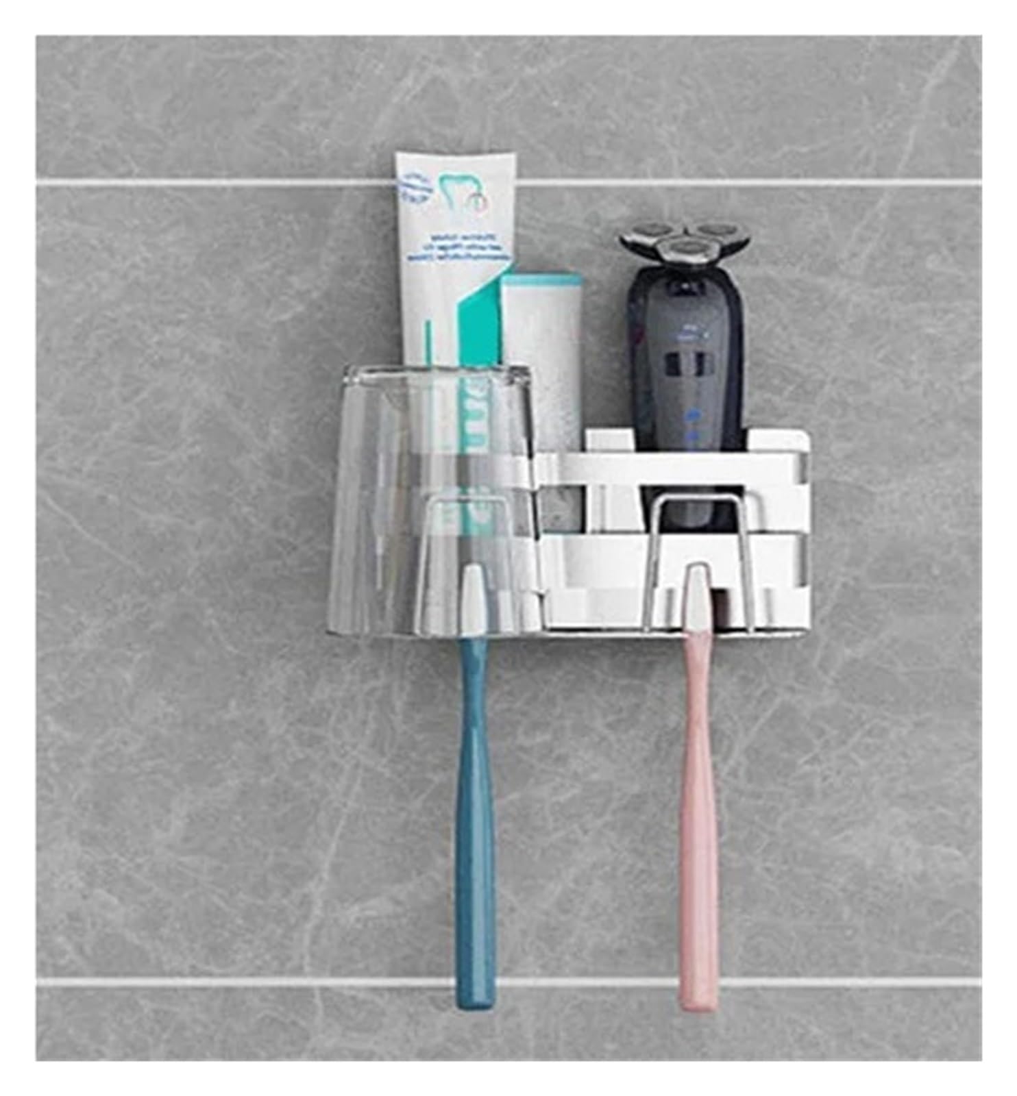 Porte-Brosse à Dents et Porte-Dentifrice en Acier Inoxydable pour Les