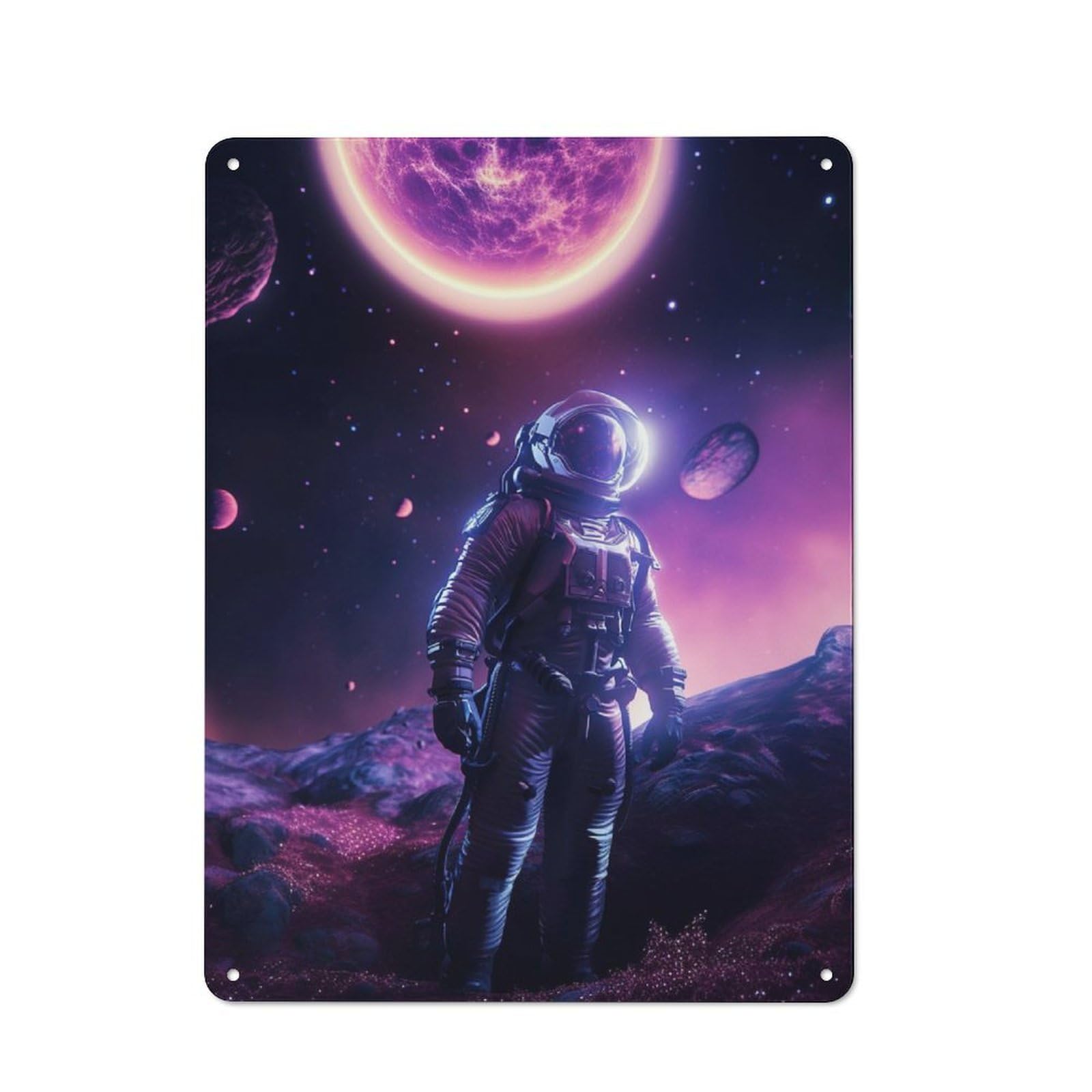 Junmoney Purple Void Vintage-Inspired Tin Sign 40X30cm For Café Or Restaurant, For Cooler-Month Interiors With Vintage Character