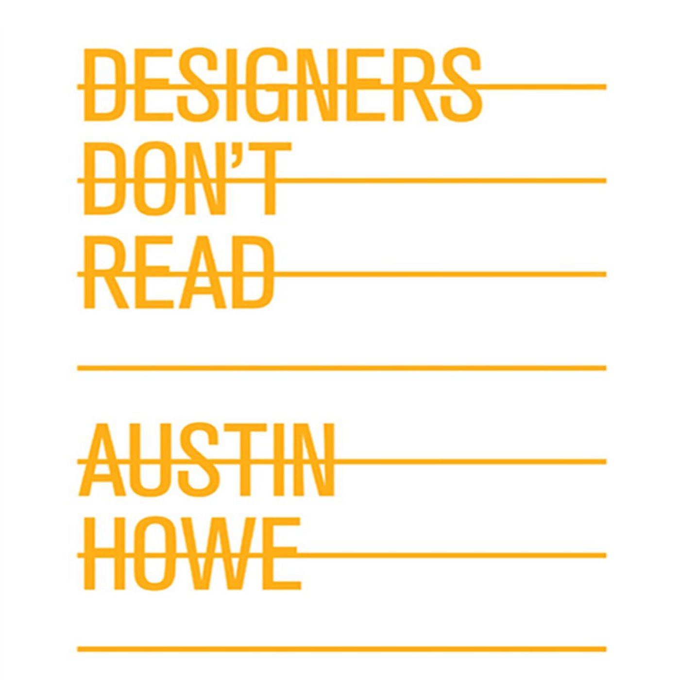 Cover art for Designers Don't Read