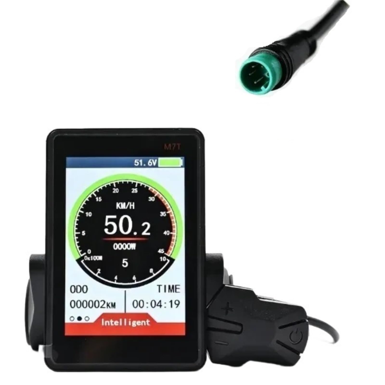 bdfndjnm M7T Digital Cycling Computer Wired LCD Screen EBike Speedometer Odometer MTB Bike Accessories(5PIN)