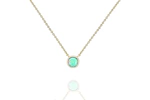 14K Gold Plated Created Opal Teardrop Necklace