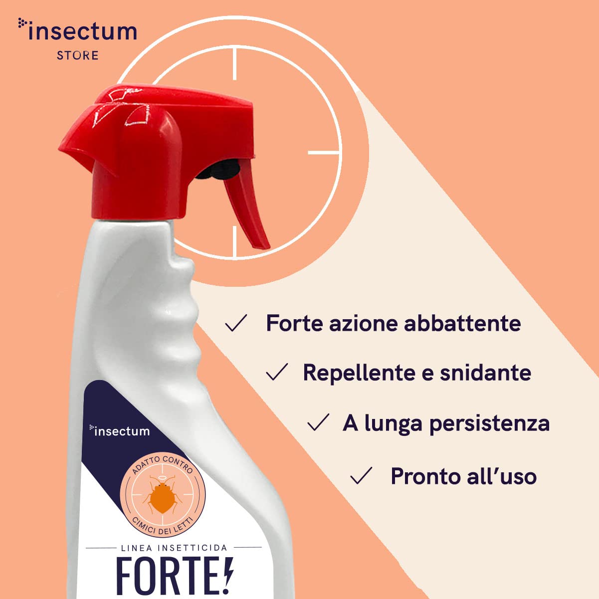 KILLMAX Forte Insetticida Cimici da letto Spray - 1x500 ml - Rapido effetto Abbattente e Snidante - Bed Bug Spray