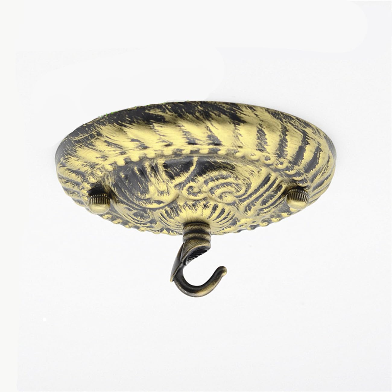 Chrasy Chandelier Ceiling Hook Vintage Chandelier Ceiling Plate Retro 130MM Metal Hanging Lamp Ceiling Plate Cover Accesories (Retro Golden)