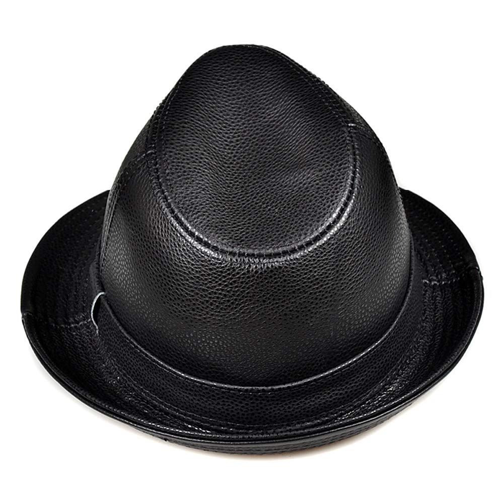 DongBao Cappello da Uomo Classico in Pelle Trilby Cappello Fedora Cappello Jazz da Uomo Stile Vintage Cappello Panama