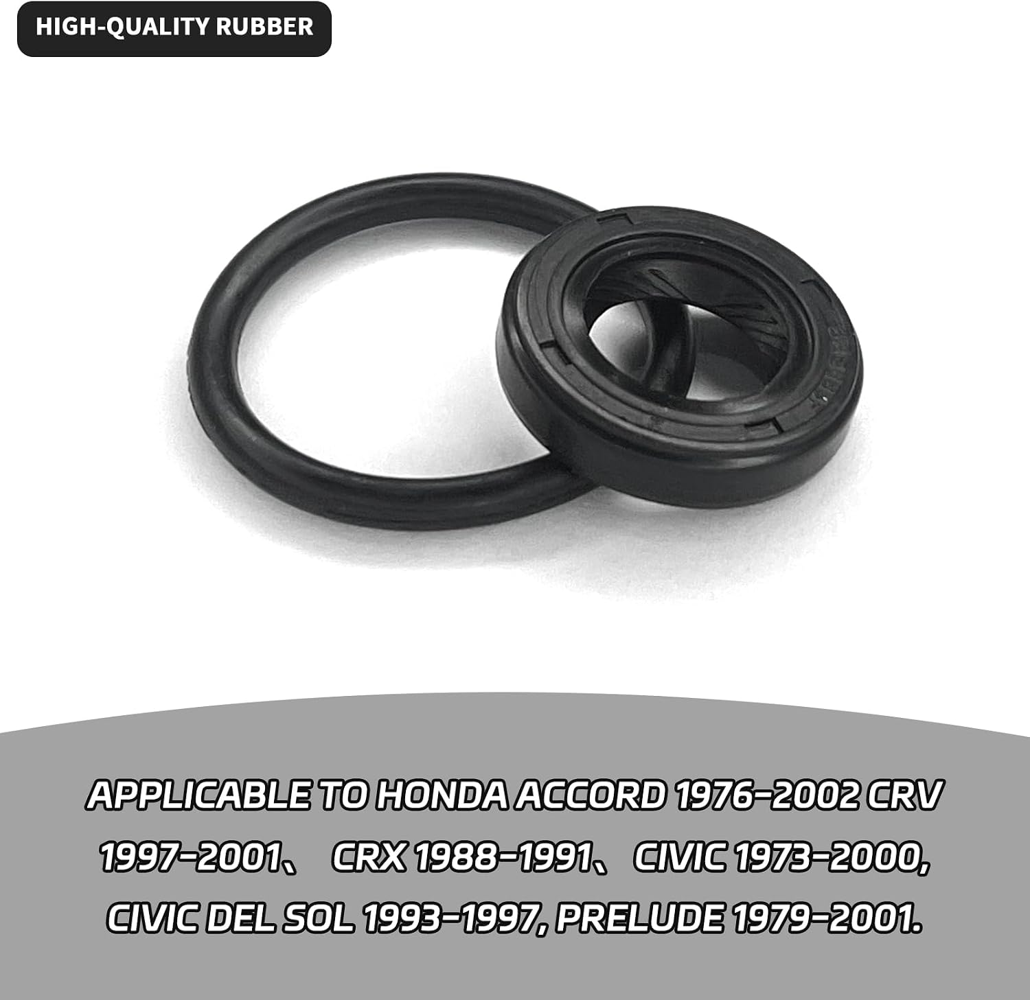 Oil Leak Sealer Transmission Seal O-Ring Distributor Shaft Seal Gasket Set Leak Prevention for Honda Accord CRV CRX Civic del Sol Prelude and Acura Integra 30110-PA1-732 30130-PC6-003(Black)