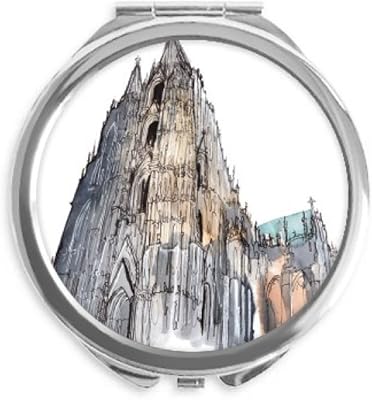Cologne Cathedral in Cologne Germany Hand Compact Mirror Round Portable Pocket Glass