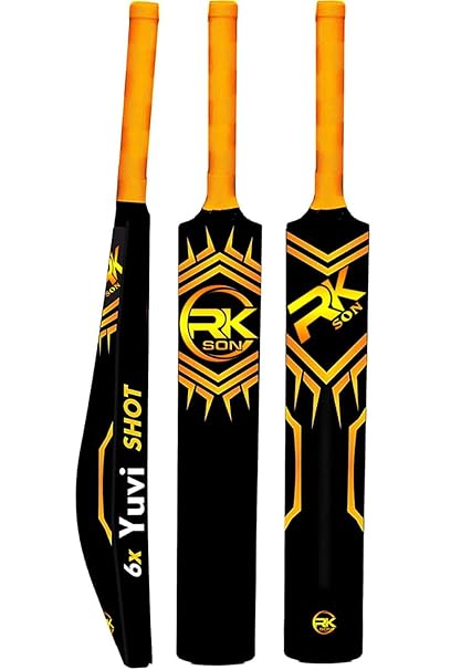 RK SON Plastic Cricket Kit for Tennis Ball Size 7 Combo for Age Group 15+ Years, Plastic [Bat_6]