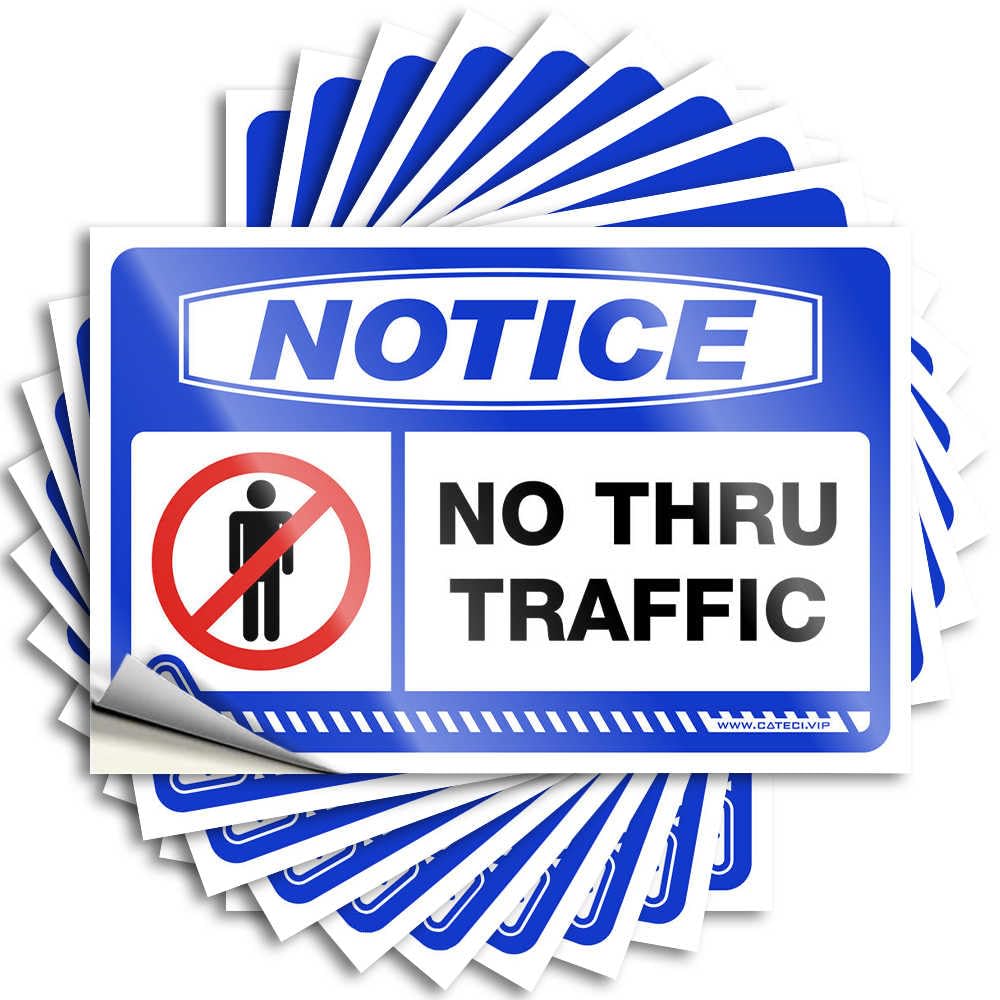 Decal - Coastal Bumper Notice No Thru Traffic for Fishing Men(8X12CM)