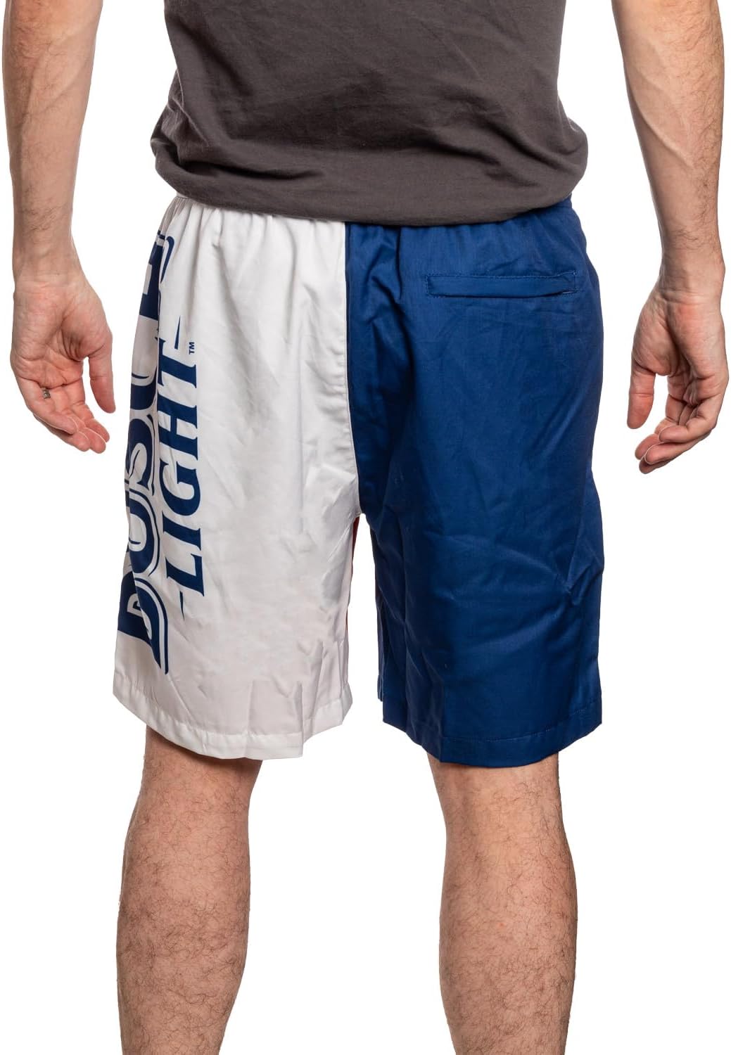 Calhoun Busch Light Men's Red, White, Blue Mountain Logo Quick-Dry Swim Trunks
