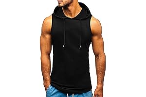Amussiar Men's Workout Hooded Tank Tops - The Ultimate Fashion Tank for Men